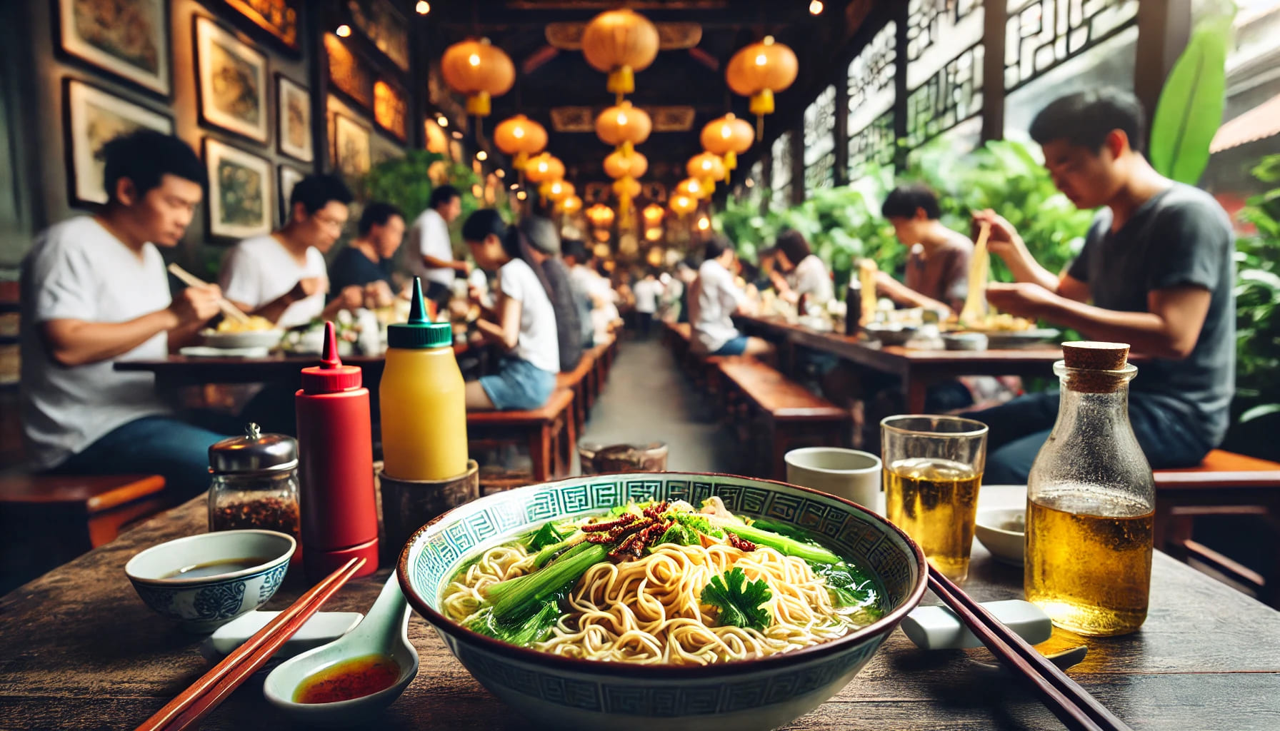 why chinese noodles are usually served with vinegar?